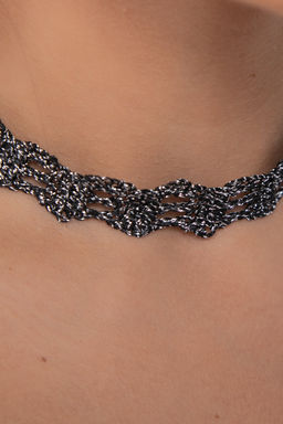 Комплект чокер + браслет (серебро) А17