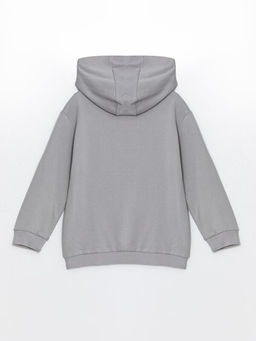 Kap??onlu Uzun Kollu Bask?l? Erkek ?ocuk Sweatshirt