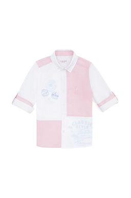 Пудровая рубашка для мальчиков с длинным рукавом - U.s. polo assn фото 2