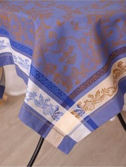 Скатерть Премиум Волга-голуб. 84*84 см. п/лен - Лен поволжья фото 2