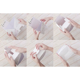 Цена за 2 шт. Коробка для мини букетов «Котик», 12 х 20 х 10 см