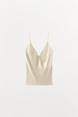 TOP LENCERO SATINADO / Crudo - Zara фото 8