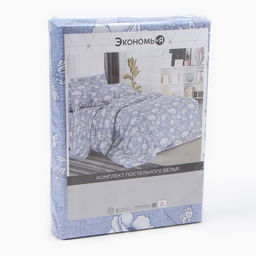 Постельное бельё 1,5сп Экономь и Я Цветочный день 143х215см, 145х214см,50х70см-1шт, 60г/м2, микрофибра  фото 4