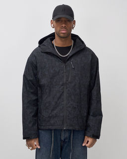 Куртка спортивная мужская весна осень черного цвета 25470Ch