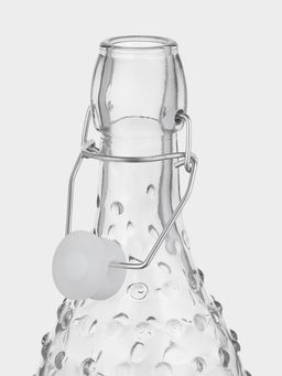 Бутылка для соусов и масла «Ризотто», 1 л, 8×8×30 см, с бугельным замком, стекло, прозрачная