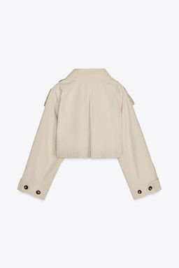 SHORT DOUBLE-BREASTED TRENCH COAT - Zara фото 7