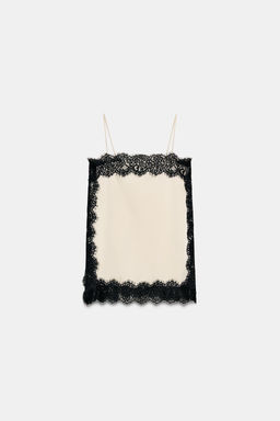 ZW COLLECTION SATIN LACE TOP - Zara фото 5