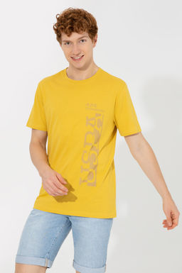 Erkek Safran Bisiklet Yaka Ti__rt