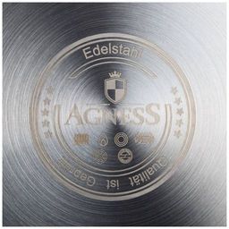 КАСТРЮЛЯ AGNESS ФЕЕРИЯ СТЕКЛЯННАЯ КРЫШКА, ИНДУКЦИЯ, НЕРЖ.СТАЛЬ,3,5 Л 20Х11 СМ  фото 4