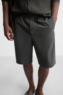 RELAXED FIT COTTON BERMUDA SHORTS - Zara фото 9