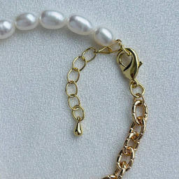 Браслет из Жемчуга с цепочкой 19 см +