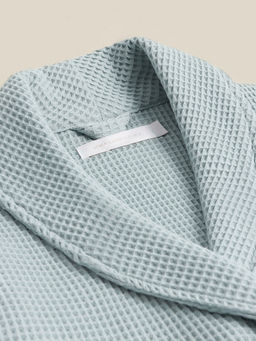 Халат вафельный женский SL HOME: Basic «Аззура», размер L, хлопок 100%, бирюзовый