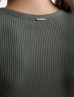 VILATTE / Топ из трикотажа в широкий рубчик  фото 2