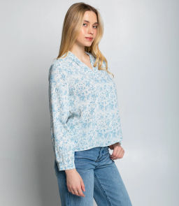 Блуза #КТ803 (8), голубой - Dommod фото 2