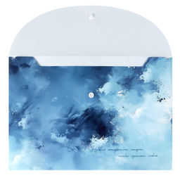 Папка для школьных тетрадей пластиковая Феникс+, арт. 72226/ 12 ГОЛУБАЯ АБСТРАКЦИЯ (полипропилен, формат А4, 33.5х23 см, 1 отделение (-я), кнопка, УФ-печать)