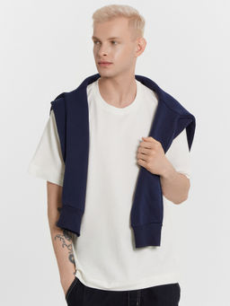 Футболка мужская кремовая оверсайз