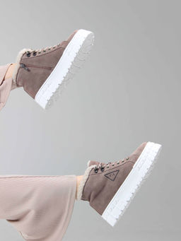 Ботинки 243.212131w. Капучино замша/Мех