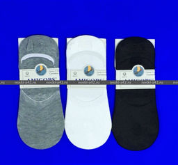 Цена за 3 пар. 3 ПАРЫ - Следки мужские короткие (с силиконом) однотонные- 3 ПАРЫ АССОРТИ 41-47 (фактически 40-44) - Береза фото 5