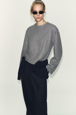 SPARKLY RIBBED JUMPER - Zara фото 2