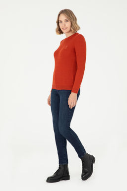 Женский базовый свитер кирпичного цвета Неожиданная скидка в корзине - U.s. polo assn фото 4