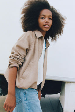 FAUX SUEDE BALLOON JACKET - Zara фото 10