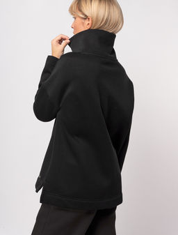 VILATTE / Джемпер из премиального футера трехнитки с начесом  фото 6