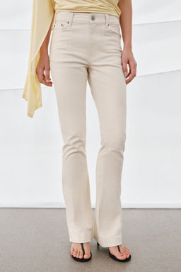 JEANS ZW COLLECTION BOOTCUT TIRO MEDIO / Crudo - Zara фото 2