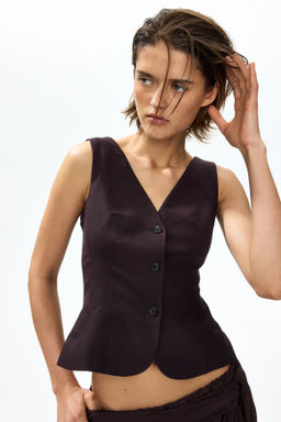 Chaleco en mezcla de lino - H&m фото 7