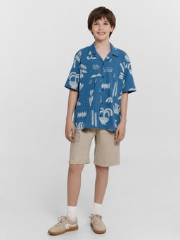 Рубашка для для мальчиков синяя с принтом - Mark formelle фото 3