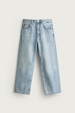 JEANS LOOSE CROPPED FIT / Azul medio - Zara фото 5
