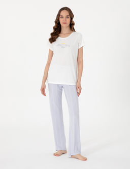 Beyaz K_sakollu Pijama Tak_m_ - Pierre cardin фото 4