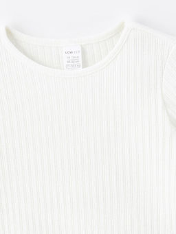 Bisiklet Yaka Uzun Kollu Basic K?z Bebek Ti??rt - Waikiki фото 2