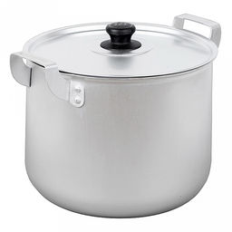 Кастрюля алюминиевая 10л, д26см, h19,5см, s1,5мм, матовая, сферическая форма, 2 металлические ручки, металлическая крышка (Россия)