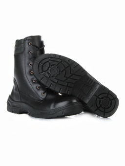 05-9008 BLACK Ботинки зимние мужские (искусственная кожа, искусственный мех)