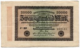 20000 марок 1923 года Германия