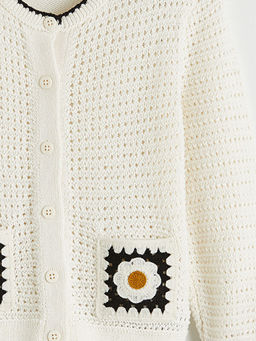 Bisiklet Yaka Nak??l? K?z ?ocuk Triko H?rka