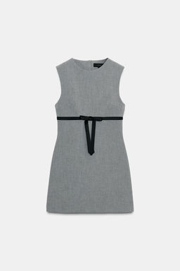SATIN BOW MINI DRESS - Zara фото 8
