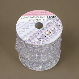 Бусы на нитях, 10 мм, 9±1 м, прозрачные