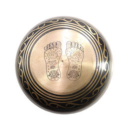 Чаша поющая FINE черно-золотой узор 801-1000гр для лечения и медитации ХРУПКОЕ