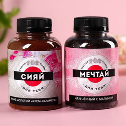 Подарочный набор Самой прекрасной, чай чёрный с малиной 50 г., кофе молотый 100 г. (18+) - Simaland фото 2