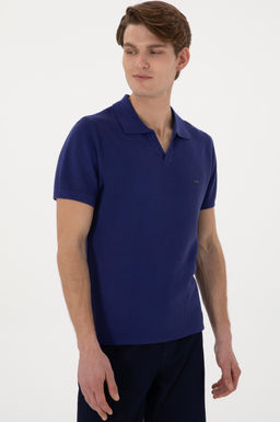 Erkek Slim Fit Polo Yaka A__k Lacivert Ti__rt - U.s. polo assn фото 3