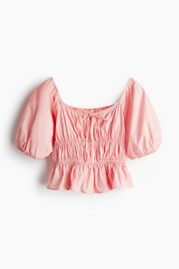 Blusa de popelina con manga puffy - H&m фото 2