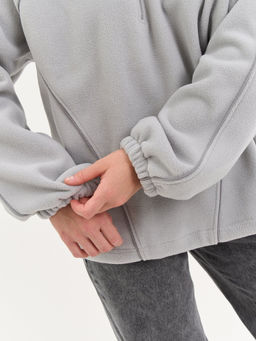 Олимпийка с контрастными окантовками и утяжкой "Серая" женская