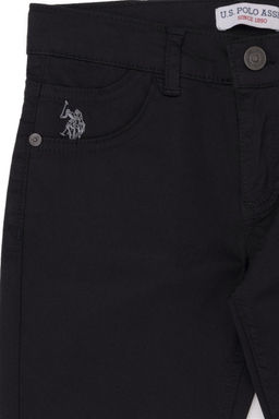 Черные брюки из плотной ткани для мальчика - U.s. polo assn фото 4