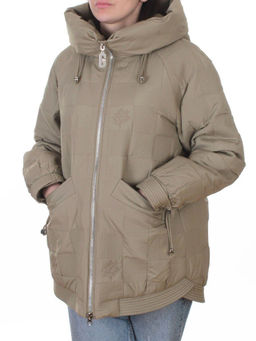 A05 BEIGE/GREEN Куртка стеганая зимняя женская (150 гр. холлофайбер) - Fashion фото 5