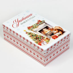 Набор новогодних подарочных коробок 15 в 1 Уютный Новый год, 12?7?4 см - 46.5?30?17.5 см