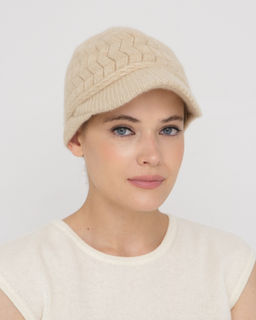 Шапка из кашемира 04142 бежевая
