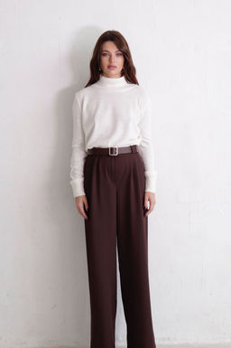 10963 Брюки-палаццо тёмно-коричневые - Martichelli фото 2