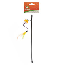 Дразнилка с шариком-погремушкой и перьями, микс цветов - Пижон фото 3