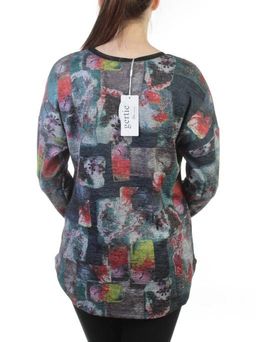 4001 DK. BLUE Кофта женская (60% хлопок, 20% вискоза, 10% полиамид, 10% эластан)